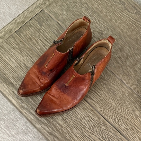 Frye Brown Leather Ankle Booties - Picture 3 of 3